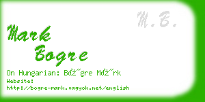 mark bogre business card